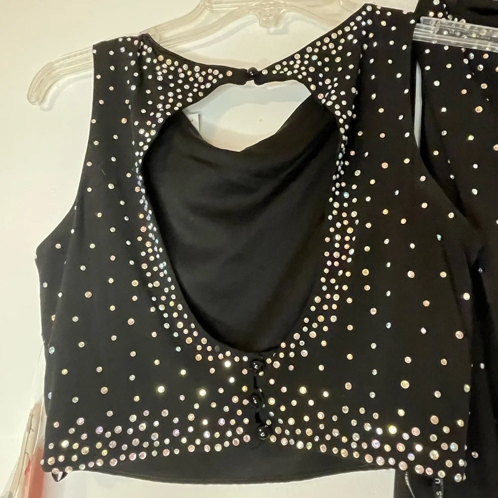 2-Piece Black with Rhinestone Formal - Picture 7 of 9